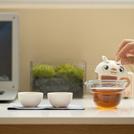 禮品訂造瑞龍陶瓷茶具套裝紀念品