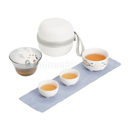 禮品訂造瑞龍陶瓷茶具套裝紀念品
