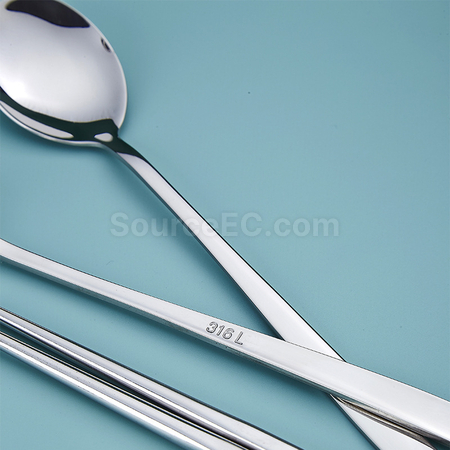 禮品訂造316L 不銹鋼自備餐具套裝紀念品