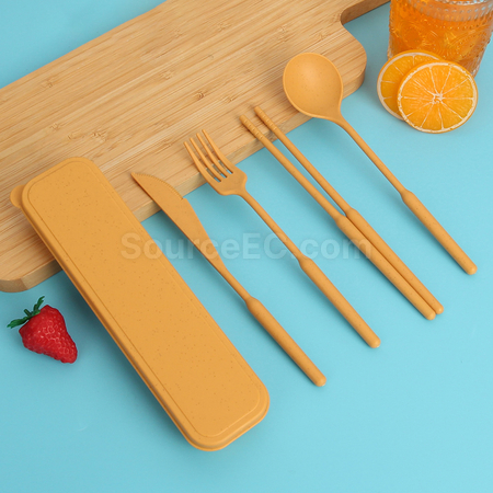 禮品訂造麥稈自備餐具套裝紀念品