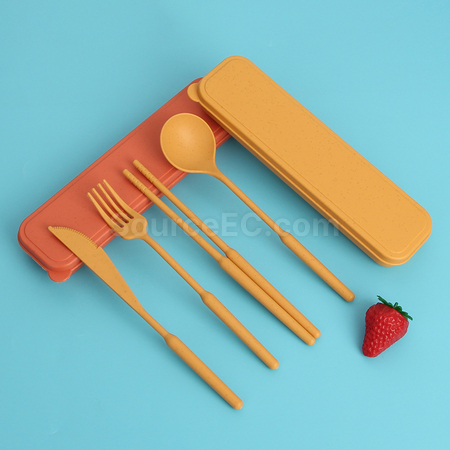 禮品訂造麥稈自備餐具套裝紀念品
