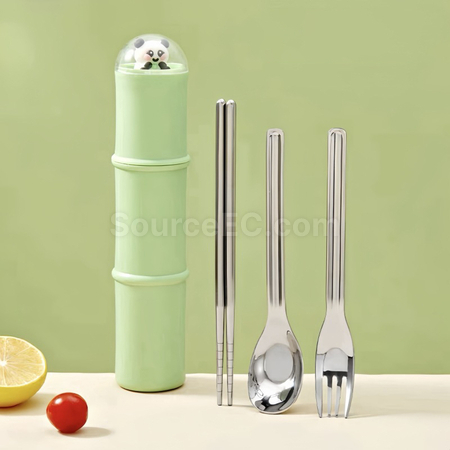禮品訂造熊貓自備餐具套裝紀念品
