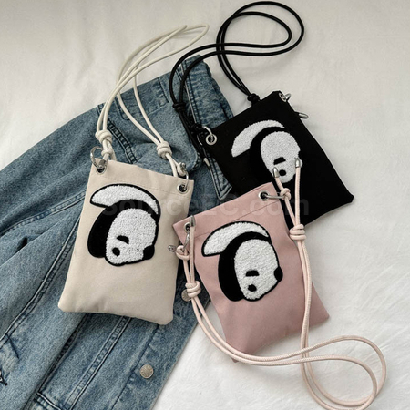 禮品訂造熊貓輕便斜挎袋紀念品