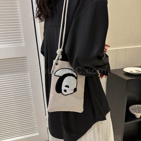 禮品訂造熊貓輕便斜挎袋紀念品