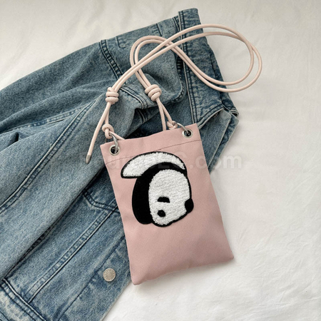 禮品訂造熊貓輕便斜挎袋紀念品