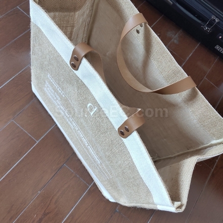 禮品訂造棉麻拼接環保袋紀念品