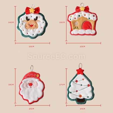 禮品訂造聖誕吸水珊瑚絨擦手巾紀念品