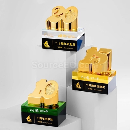 禮品訂造樹脂水晶獎座紀念品
