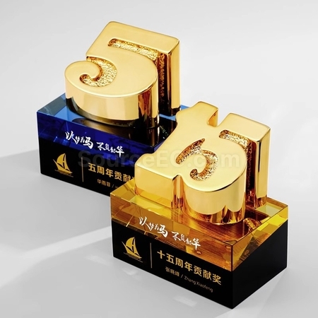 禮品訂造樹脂水晶獎座紀念品