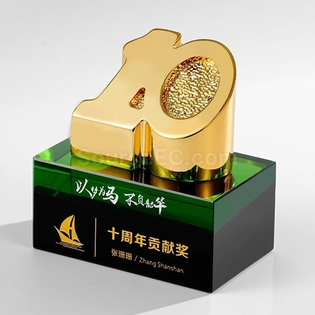 禮品訂造樹脂水晶獎座紀念品