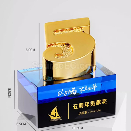 禮品訂造樹脂水晶獎座紀念品