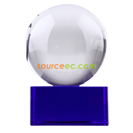 禮品訂造笑臉水晶座紀念品