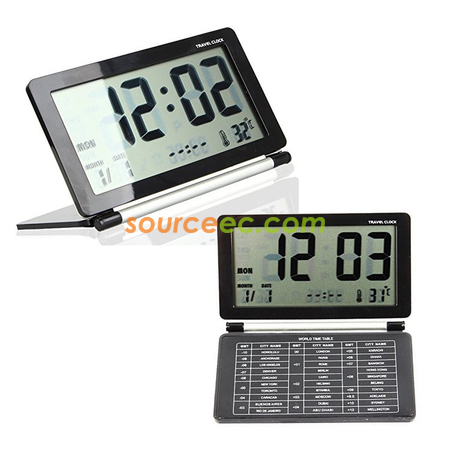 禮品訂造翻蓋電子鐘紀念品