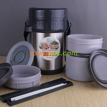 禮品訂造2L不銹鋼保溫飯盒紀念品