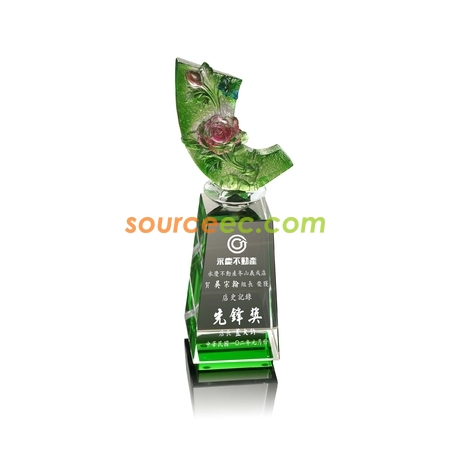 禮品訂造琉璃水晶座紀念品