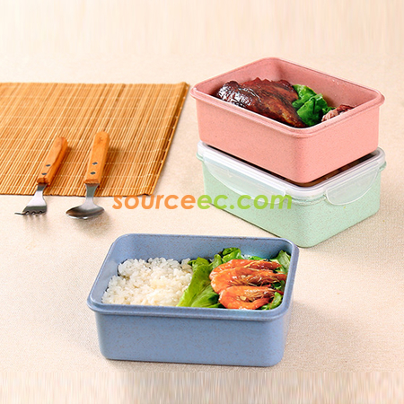 禮品訂造2000ML 小麥飯盒紀念品