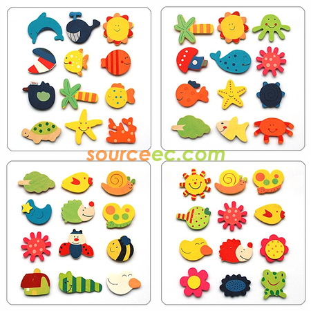 禮品訂造木制動物磁石貼紀念品