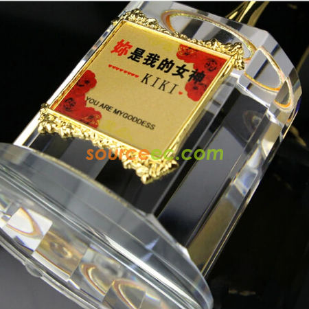 禮品訂造金屬水晶座紀念品