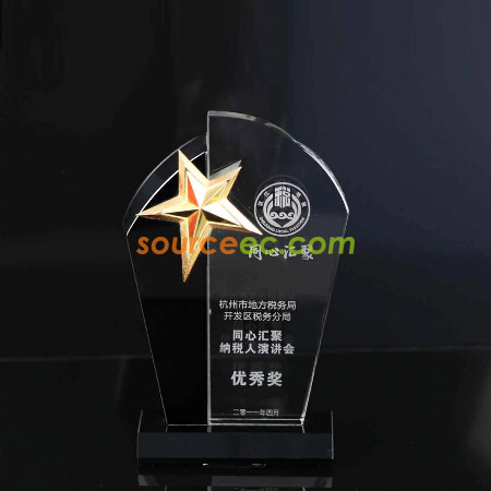 禮品訂造金屬水晶座紀念品