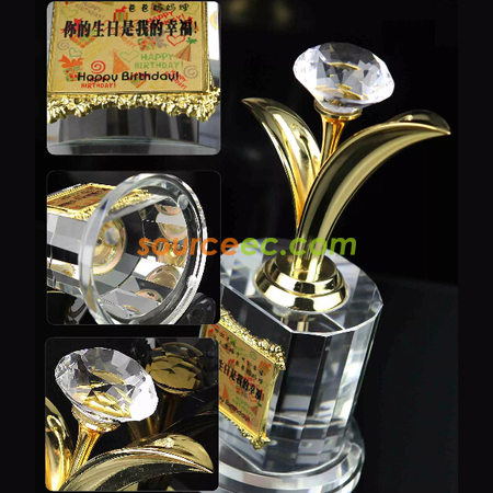 禮品訂造金屬水晶座紀念品