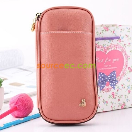 禮品訂造彩色雙層筆袋紀念品