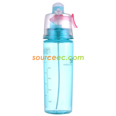 禮品訂造600ML噴霧運動水壺紀念品