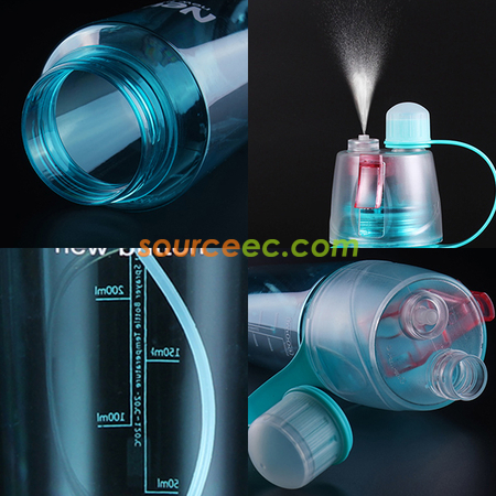 禮品訂造600ML噴霧運動水壺紀念品