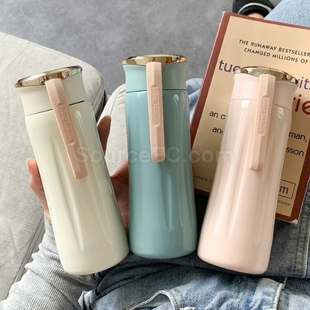 禮品訂造高顏值時尚帶提繩保溫杯紀念品