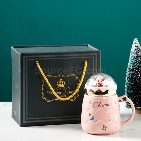 禮品訂造3D立體聖誕老人可愛陶瓷杯紀念品