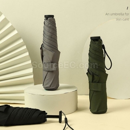 禮品訂造超輕碳纖維三折便攜晴雨傘紀念品