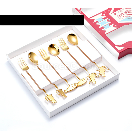 禮品訂造咖啡勺叉套裝紀念品