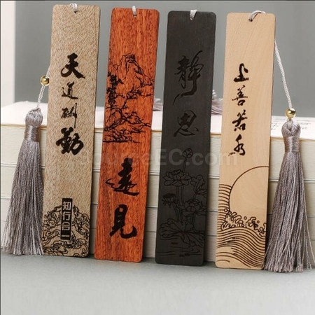 禮品訂造實木雕刻彩繪書籤禮盒紀念品