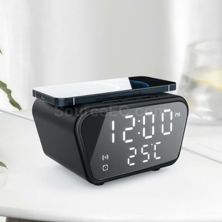 禮品訂造多功能無線充電溫度鬧鐘紀念品
