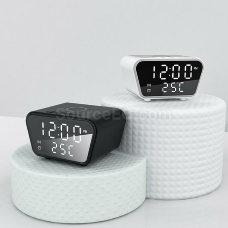 禮品訂造多功能無線充電溫度鬧鐘紀念品