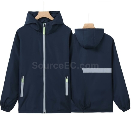 禮品訂造防風防水反光拉鏈風衣紀念品