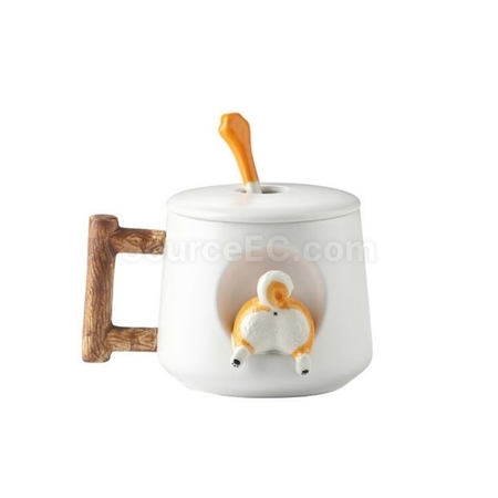 禮品訂造創意陶瓷萌狗狗杯紀念品