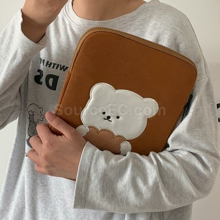 禮品訂造刺繡小熊平板電腦包紀念品