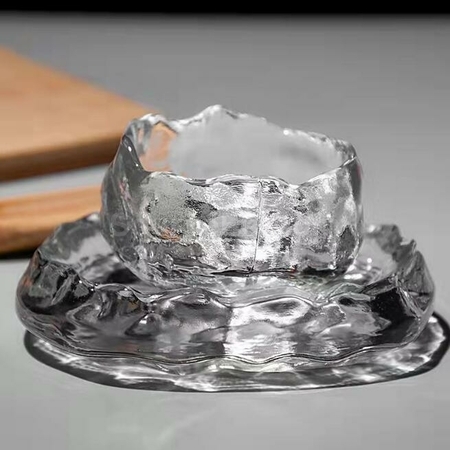 禮品訂造磨砂琉璃初雪茶杯紀念品