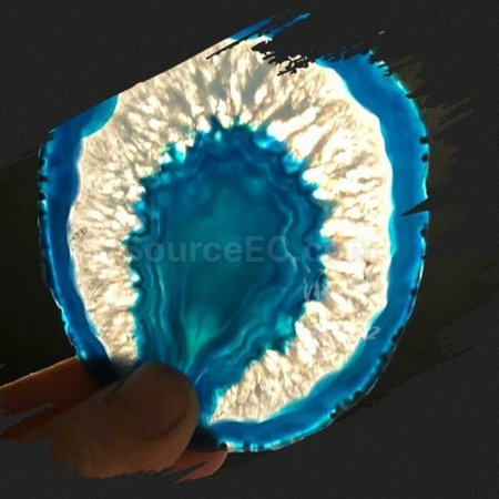 禮品訂造個性瑪瑙電鍍金邊杯墊紀念品