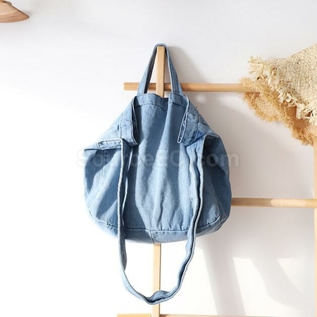 禮品訂造純色文藝單肩牛仔斜挎包紀念品