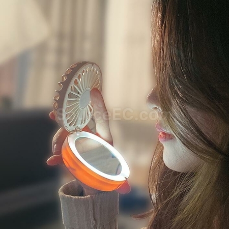 禮品訂造二合一USB充電LED補光燈小風扇紀念品