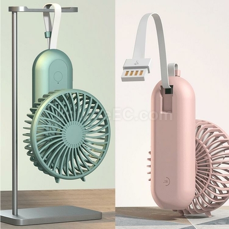 禮品訂造旅行USB充電寶掛繩便攜小風扇紀念品