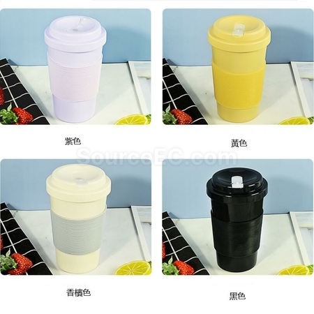 禮品訂造PLA環保帶蓋420ML咖啡杯紀念品