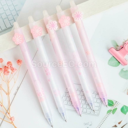 禮品訂造櫻花中性可擦筆紀念品