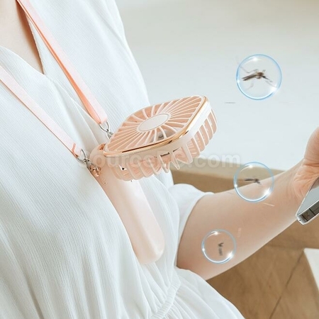 禮品訂造USB便攜充電式手持掛脖桌面風扇紀念品