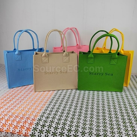 禮品訂造毛氈大容量手提挎包紀念品
