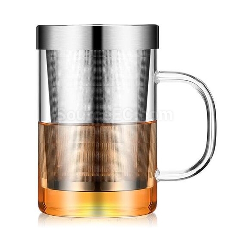 禮品訂造帶茶隔玻璃杯紀念品