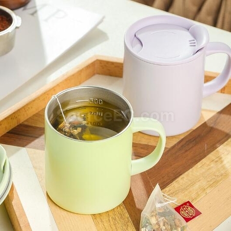 禮品訂造380ML帶手柄泡茶杯保溫杯紀念品
