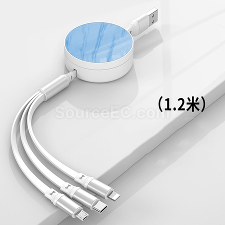 禮品訂造三合一伸縮充電線紀念品