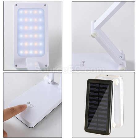 禮品訂造太陽能+USB充電折疊護眼檯燈紀念品